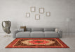 Machine Washable Persian Orange Traditional Area Rugs in a Living Room, wshtr3692org