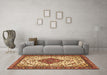 Machine Washable Persian Brown Traditional Rug in a Living Room,, wshtr3693brn