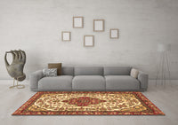 Machine Washable Persian Brown Traditional Rug, wshtr3693brn