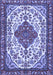 Machine Washable Persian Blue Traditional Rug, wshtr3693blu