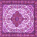 Square Machine Washable Persian Purple Traditional Area Rugs, wshtr3693pur