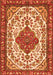 Serging Thickness of Machine Washable Persian Orange Traditional Area Rugs, wshtr3693org