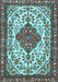 Machine Washable Persian Light Blue Traditional Rug, wshtr3693lblu