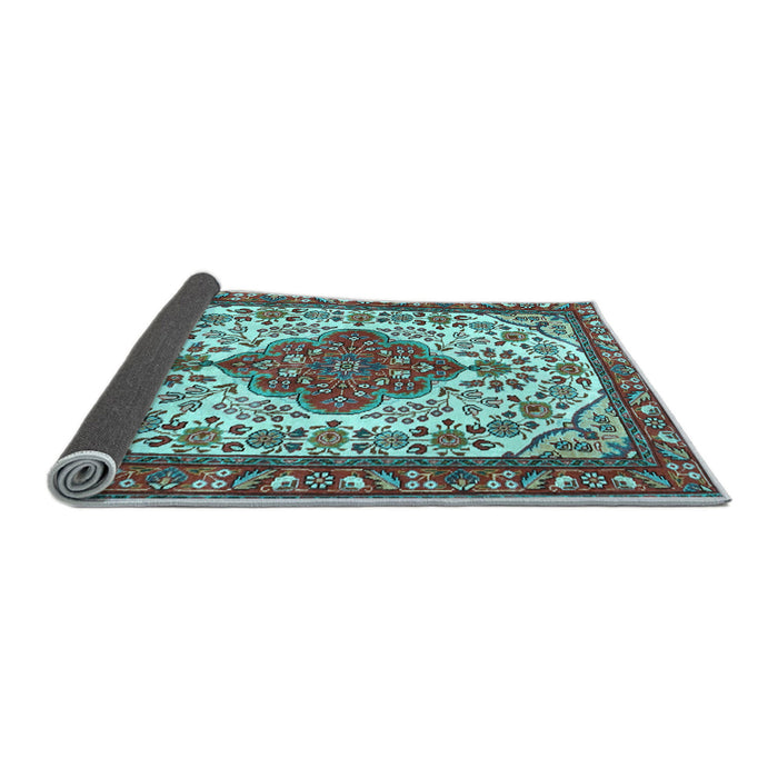 Sideview of Persian Light Blue Traditional Rug, tr3693lblu