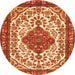 Square Persian Orange Traditional Rug, tr3693org