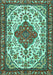 Machine Washable Persian Turquoise Traditional Area Rugs, wshtr3693turq