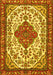 Machine Washable Persian Yellow Traditional Rug, wshtr3693yw