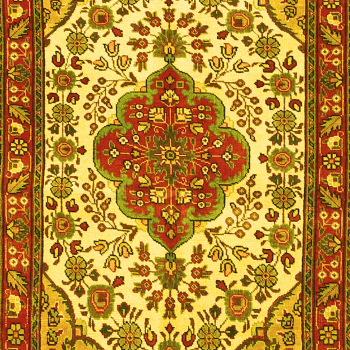 Machine Washable Persian Yellow Traditional Rug, wshtr3693yw
