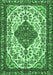 Machine Washable Persian Emerald Green Traditional Area Rugs, wshtr3693emgrn