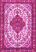 Machine Washable Persian Pink Traditional Rug, wshtr3693pnk