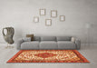 Machine Washable Persian Orange Traditional Area Rugs in a Living Room, wshtr3693org