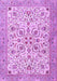 Machine Washable Persian Purple Traditional Area Rugs, wshtr3694pur