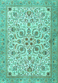 Persian Turquoise Traditional Rug, tr3694turq