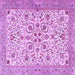 Square Persian Purple Traditional Rug, tr3694pur