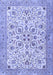 Machine Washable Persian Blue Traditional Rug, wshtr3694blu