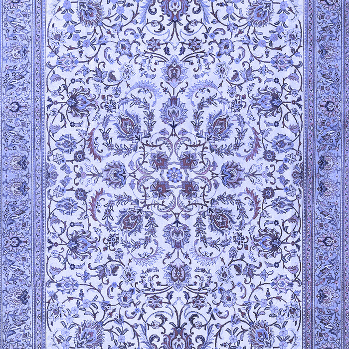 Machine Washable Persian Blue Traditional Rug, wshtr3694blu