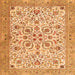 Serging Thickness of Persian Orange Traditional Rug, tr3694org