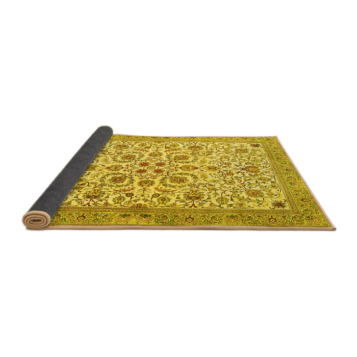 Sideview of Persian Yellow Traditional Rug, tr3694yw