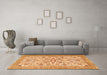 Machine Washable Persian Orange Traditional Area Rugs in a Living Room, wshtr3694org