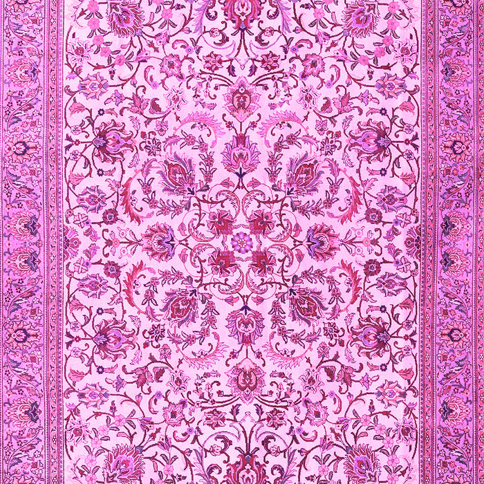 Machine Washable Persian Pink Traditional Rug, wshtr3694pnk