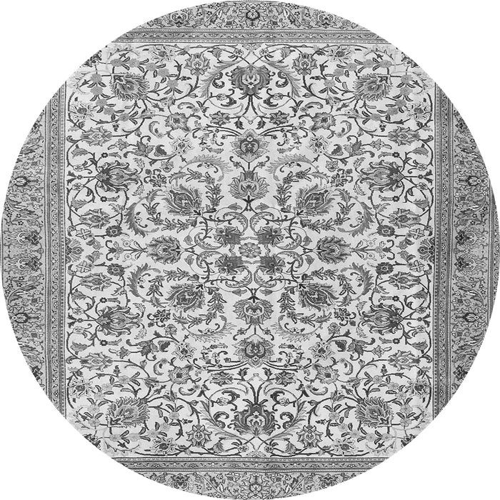 Machine Washable Persian Gray Traditional Rug, wshtr3694gry