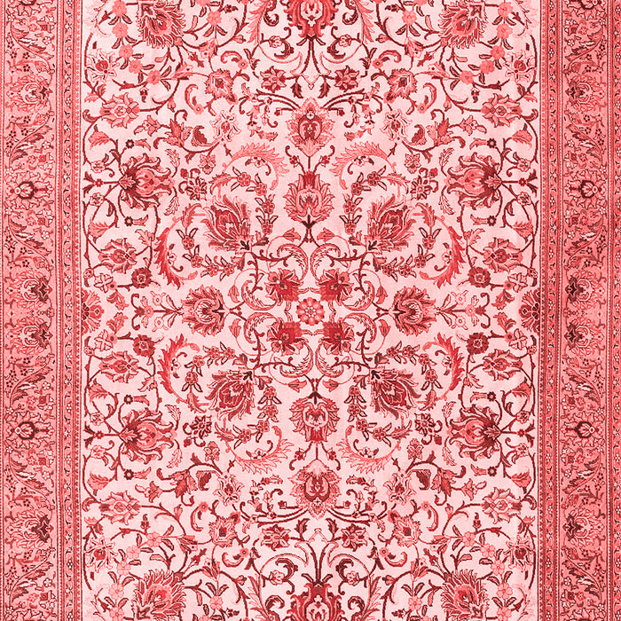 Machine Washable Persian Red Traditional Rug, wshtr3694red