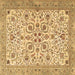 Square Persian Brown Traditional Rug, tr3694brn