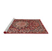 Sideview of Machine Washable Traditional Tomato Red Rug, wshtr3695