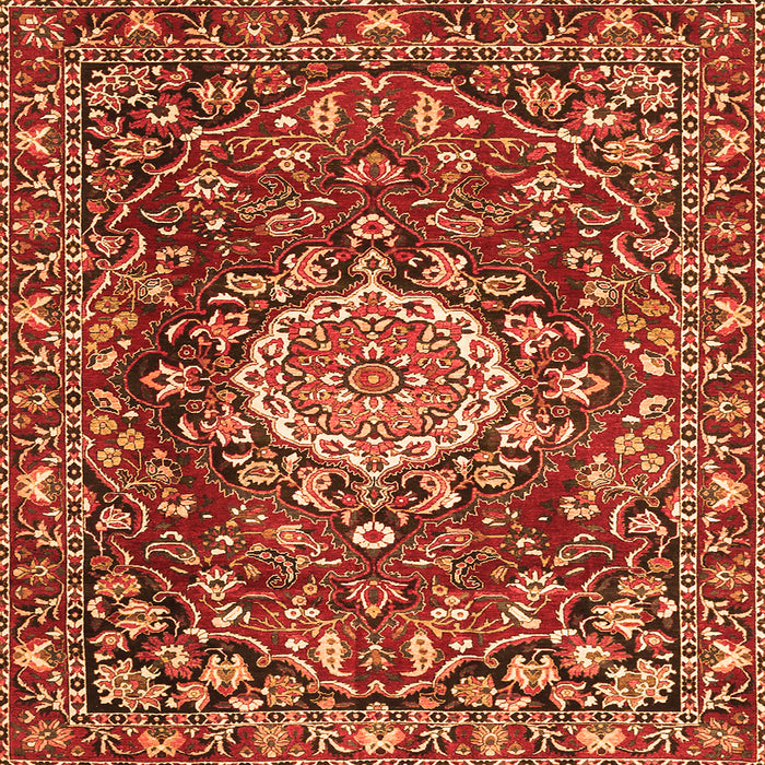 Serging Thickness of Persian Orange Traditional Rug, tr3695org