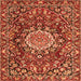 Serging Thickness of Persian Orange Traditional Rug, tr3695org