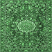 Square Persian Emerald Green Traditional Rug, tr3695emgrn