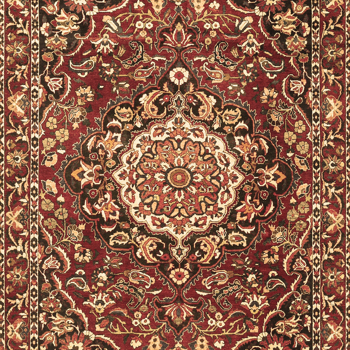 Machine Washable Persian Brown Traditional Rug, wshtr3695brn