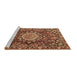 Sideview of Machine Washable Persian Brown Traditional Rug, wshtr3695brn