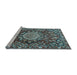 Sideview of Machine Washable Persian Light Blue Traditional Rug, wshtr3695lblu