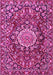 Machine Washable Persian Pink Traditional Rug, wshtr3695pnk