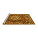 Sideview of Machine Washable Persian Yellow Traditional Rug, wshtr3695yw