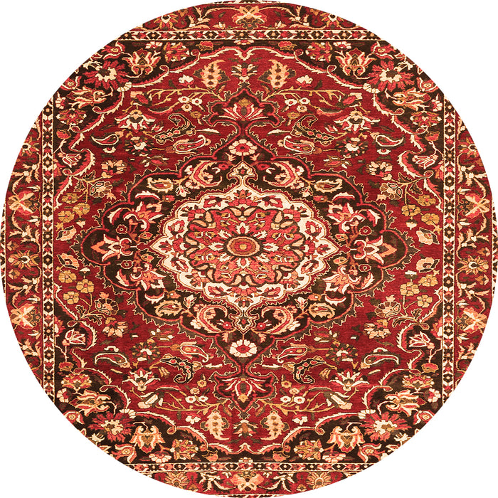 Square Persian Orange Traditional Rug, tr3695org