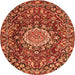 Square Persian Orange Traditional Rug, tr3695org