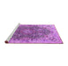 Sideview of Machine Washable Persian Purple Traditional Area Rugs, wshtr3696pur