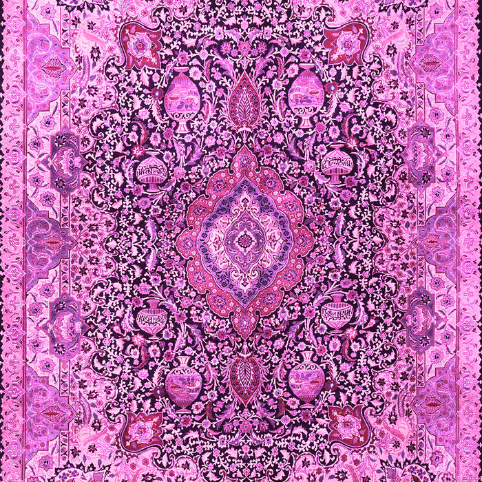 Machine Washable Persian Pink Traditional Rug, wshtr3696pnk