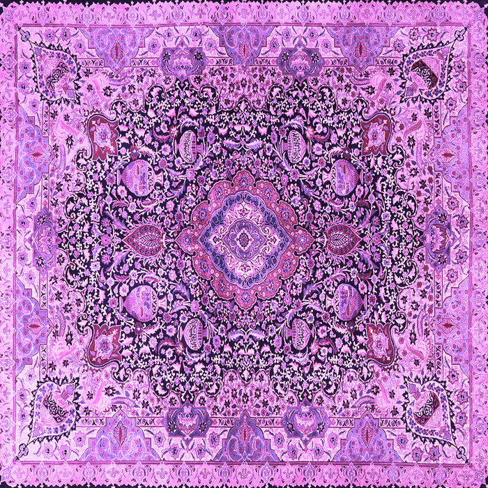 Square Persian Purple Traditional Rug, tr3696pur