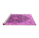 Sideview of Machine Washable Persian Pink Traditional Rug, wshtr3696pnk