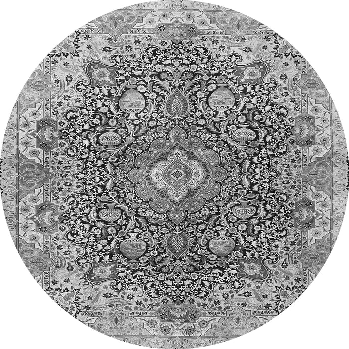 Machine Washable Persian Gray Traditional Rug, wshtr3696gry