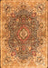 Serging Thickness of Machine Washable Persian Orange Traditional Area Rugs, wshtr3696org