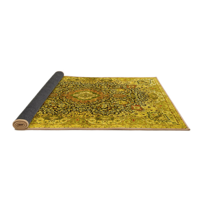 Sideview of Persian Yellow Traditional Rug, tr3696yw