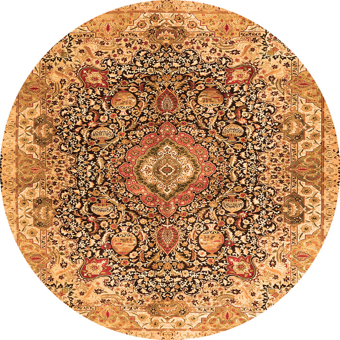 Square Persian Orange Traditional Rug, tr3696org