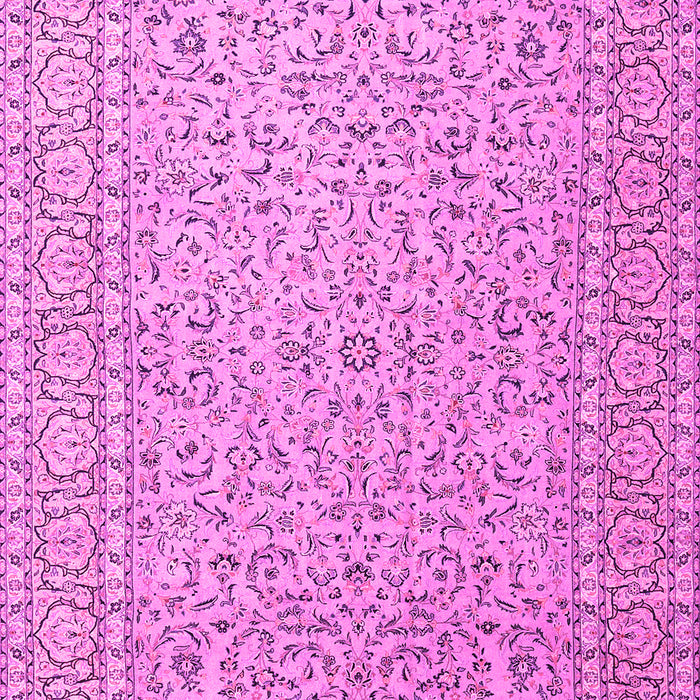 Machine Washable Persian Pink Traditional Rug, wshtr3697pnk