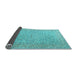 Sideview of Persian Light Blue Traditional Rug, tr3697lblu