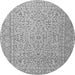 Square Persian Gray Traditional Rug, tr3697gry