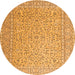 Square Persian Orange Traditional Rug, tr3697org